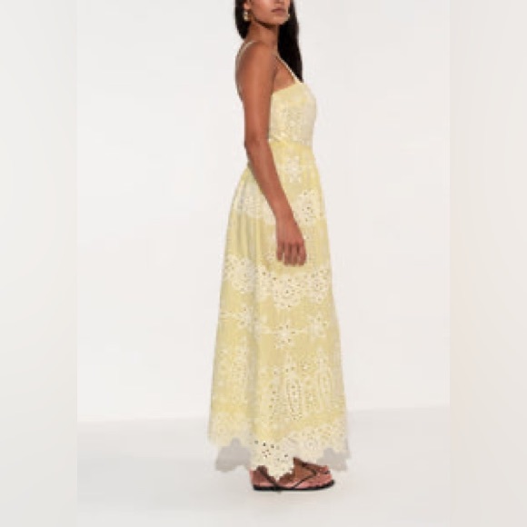BORGO DE NOR
NINET BRODERIE ANGLAISE MAXI DRESS IN YELLOW size 6 US - Picture 2 of 13